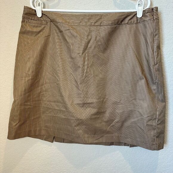 Adidas Brown & White Stripe Climacool Skort - Size 16 - EUC - Picture 1 of 7